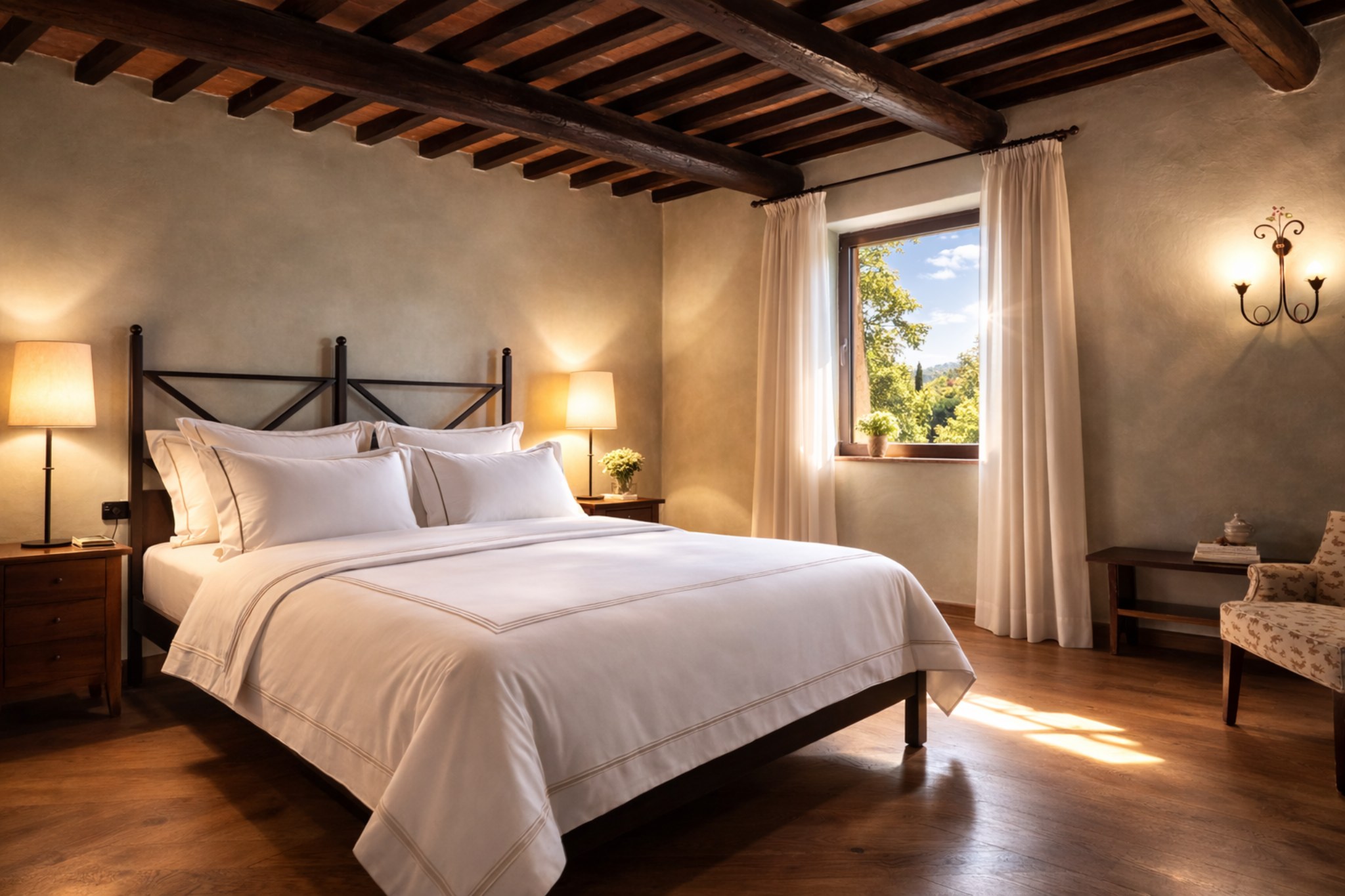 Villa Cerretello twin bedroom