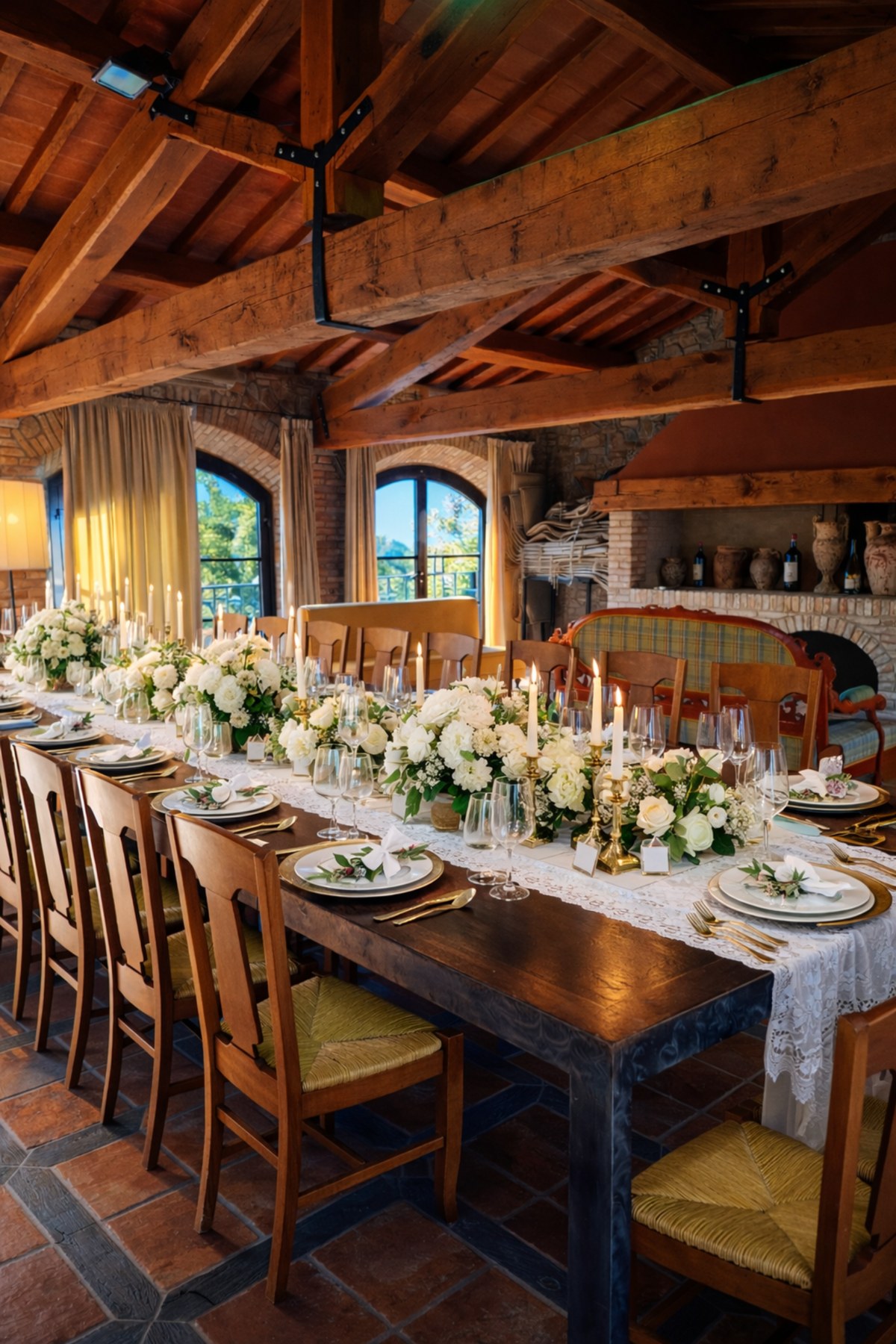 Villa Piaggetta elegant dining setup